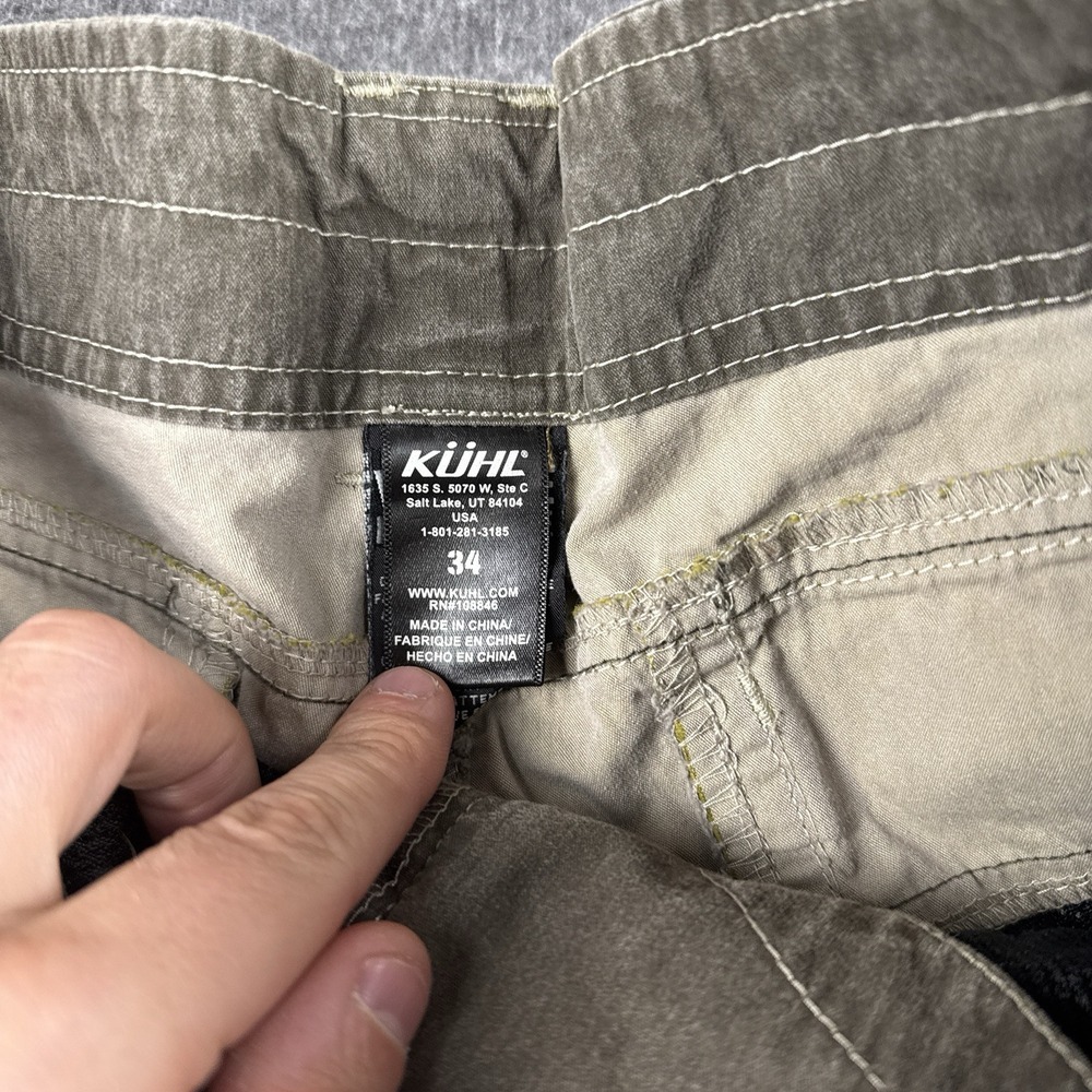Kuhl Shorts Mens 34 Gray Vintage Patina Dye Outdoors Pocket Hiking Hike Climbing - Picture 2 of 6